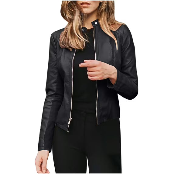 Women's Faux Leather Jackets Fashion