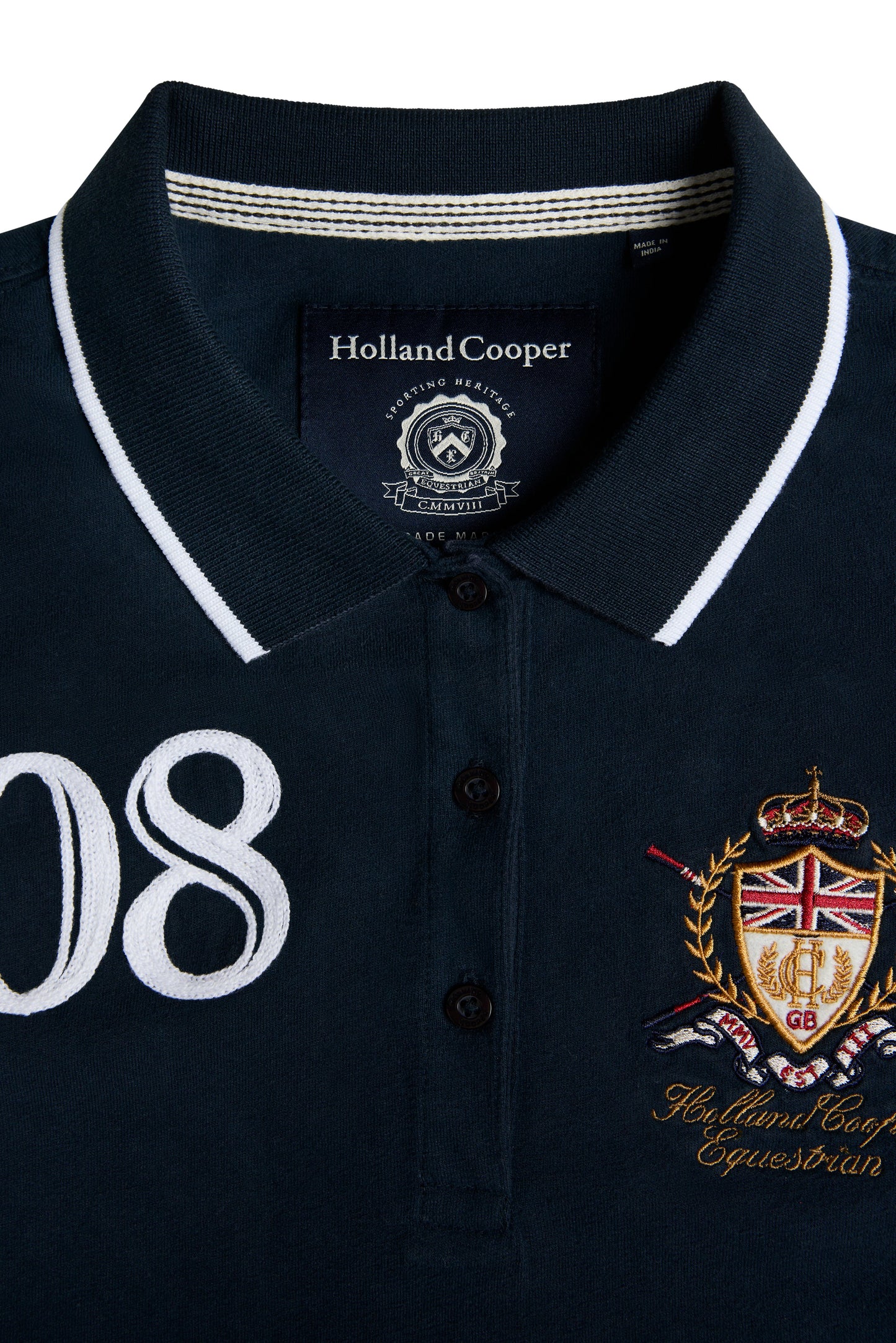 Heritage Long Sleeve Polo Shirt (Ink Navy)