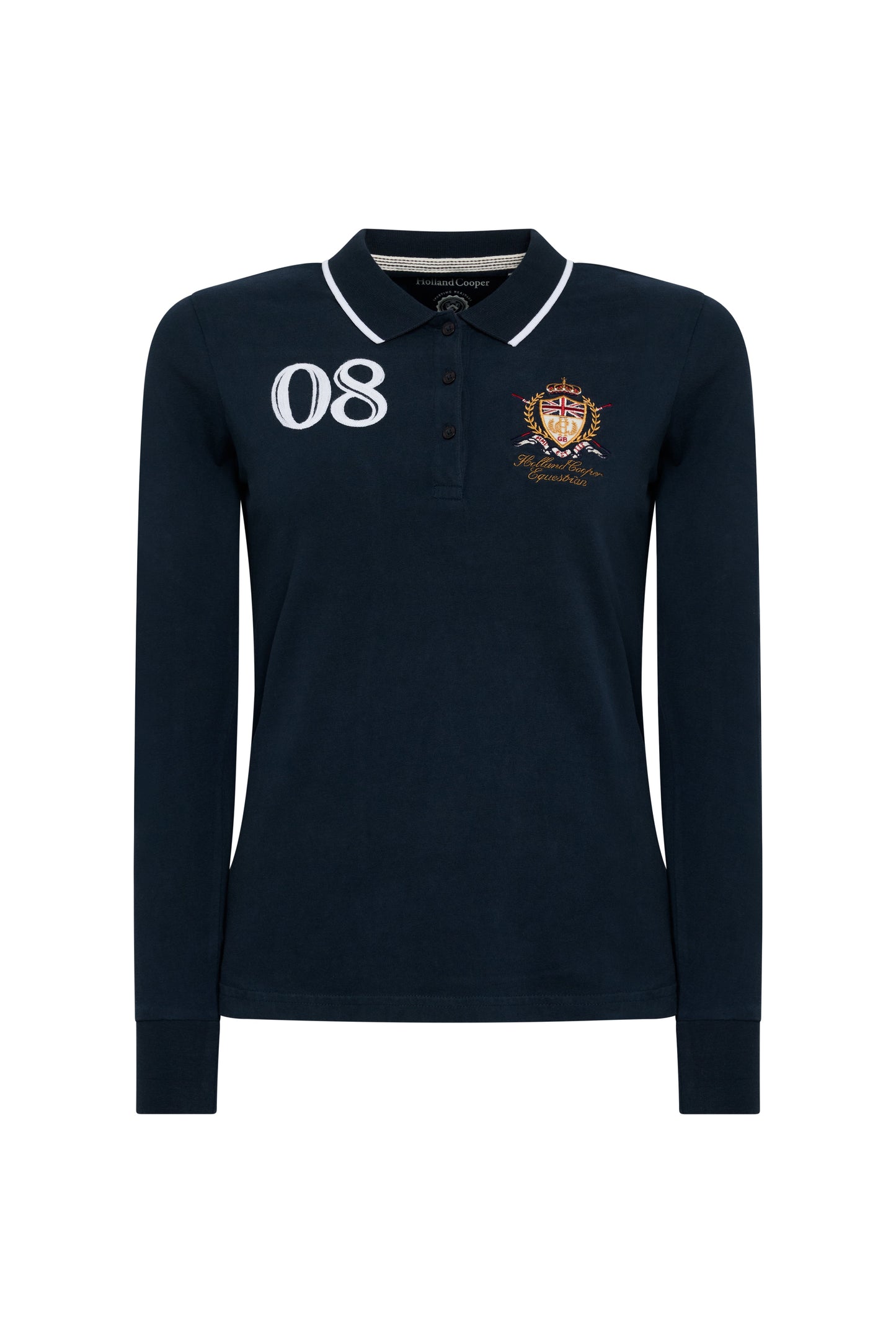 Heritage Long Sleeve Polo Shirt (Ink Navy)