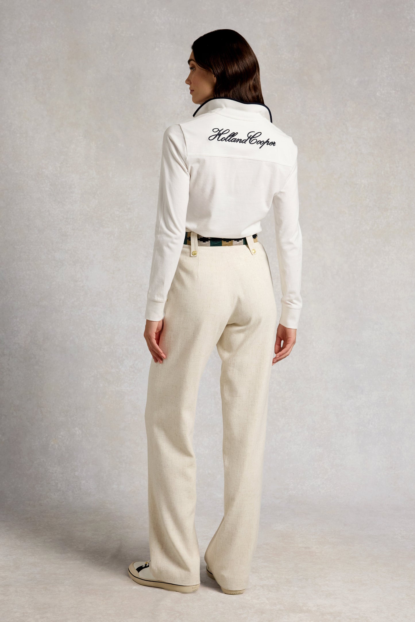 Heritage Long Sleeve Polo Shirt (White)